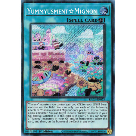 Yu-Gi-Oh TCG RA05-EN073 SE Yummyusment☆Mignon Secret Rare Rarity Collection 5
