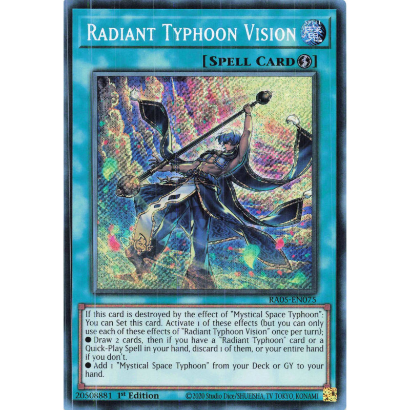 Yu-Gi-Oh TCG RA05-EN075 SE Radiant Typhoon Vision Secret Rare Rarity Collection 5