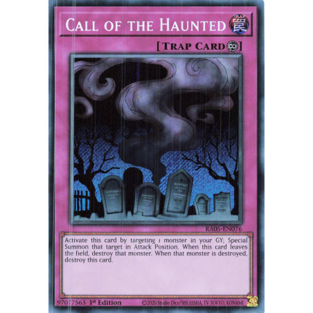 Yu-Gi-Oh TCG RA05-EN076 SE Call of the Haunted Secret Rare Rarity Collection 5