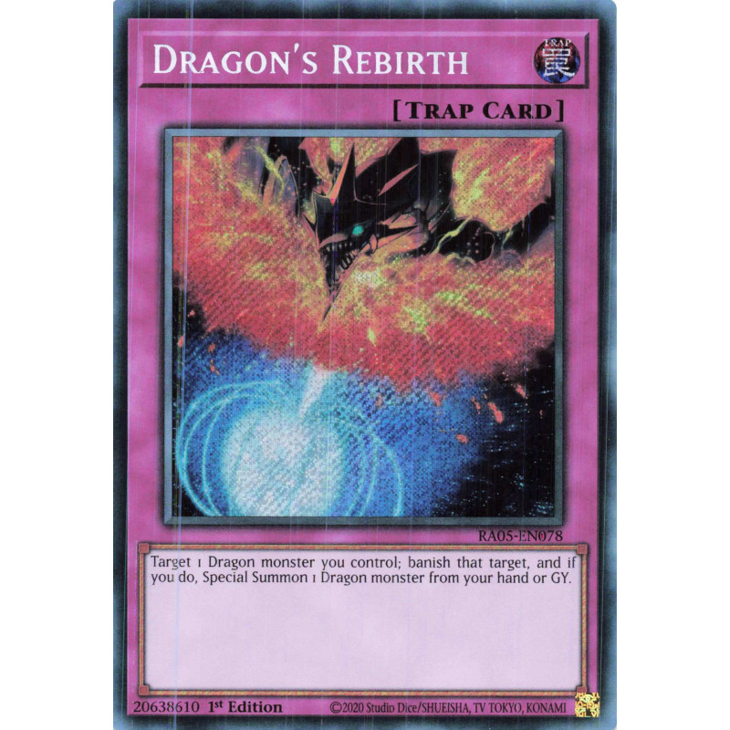 Yu-Gi-Oh TCG RA05-EN078 SE Dragon's Rebirth Secret Rare Rarity Collection 5