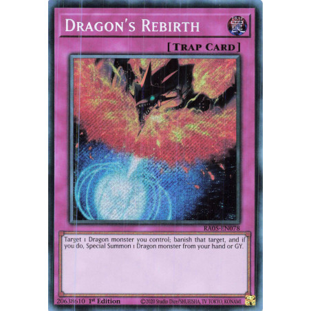 Yu-Gi-Oh TCG RA05-EN078 SE Dragon's Rebirth Secret Rare Rarity Collection 5