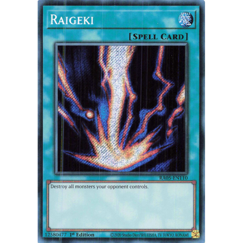Yu-Gi-Oh TCG RA05-EN110 SE Raigeki Secret Rare Rarity Collection 5