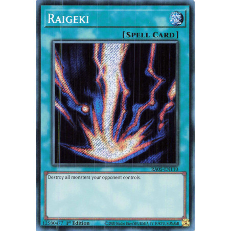 Yu-Gi-Oh TCG RA05-EN110 SE Raigeki Secret Rare Rarity Collection 5