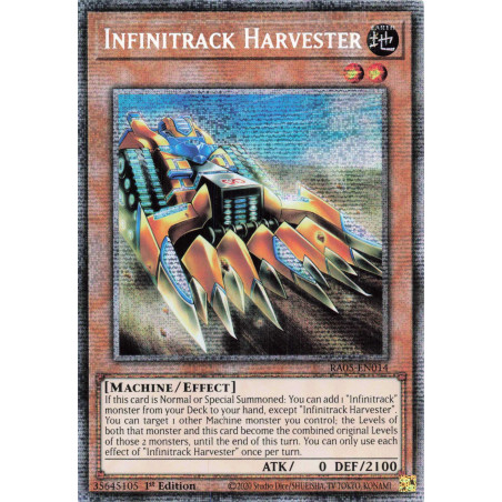Yu-Gi-Oh TCG RA05-EN014 STAR Infinitrack Harvester Starlight Rare Rarity Collection 5