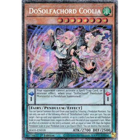 Yu-Gi-Oh TCG RA05-EN018 STAR DoSolfachord Coolia Starlight Rare Rarity Collection 5