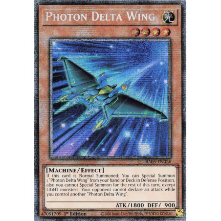 Yu-Gi-Oh TCG RA05-EN026 STAR Photon Delta Wing Starlight Rare Rarity Collection 5