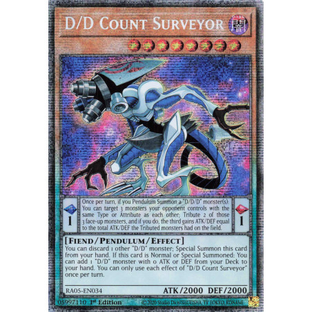 Yu-Gi-Oh TCG RA05-EN034 STAR D/D Count Surveyor Starlight Rare Rarity Collection 5