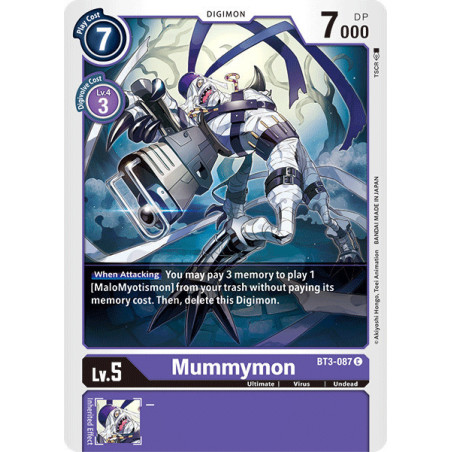 Digimon_TCG_BT3-087_Mummymon_Common_Union_Impact_Card_Game