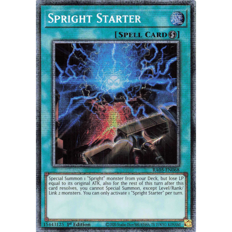 Yu-Gi-Oh TCG RA05-EN068 STAR Spright Starter Starlight Rare Rarity Collection 5
