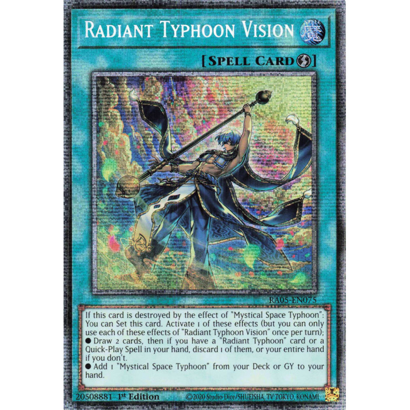 Yu-Gi-Oh TCG RA05-EN075 STAR Radiant Typhoon Vision Starlight Rare Rarity Collection 5