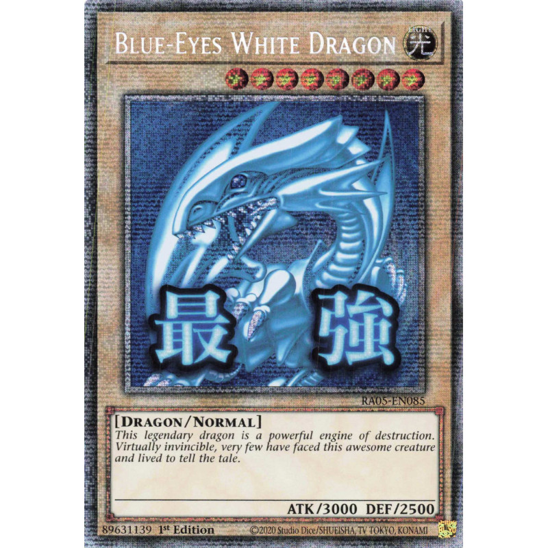 Yu-Gi-Oh TCG RA05-EN085 STAR Blue-Eyes White Dragon (stamp artwork) Starlight Rare Rarity Collection 5