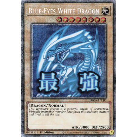 Yu-Gi-Oh TCG RA05-EN085 STAR Blue-Eyes White Dragon (stamp artwork) Starlight Rare Rarity Collection 5