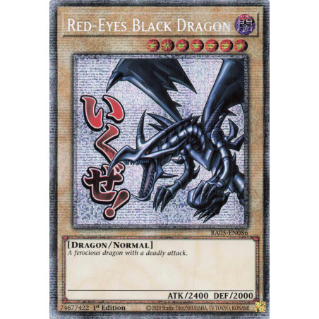Yu-Gi-Oh TCG RA05-EN086 STAR Red-Eyes Black Dragon (stamp artwork) Starlight Rare Rarity Collection 5