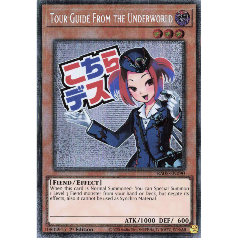 Yu-Gi-Oh TCG RA05-EN090 STAR Tour Guide From the Underworld (stamp artwork) Starlight Rare Rarity Collection 5