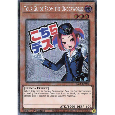 Yu-Gi-Oh TCG RA05-EN090 STAR Tour Guide From the Underworld (stamp artwork) Starlight Rare Rarity Collection 5