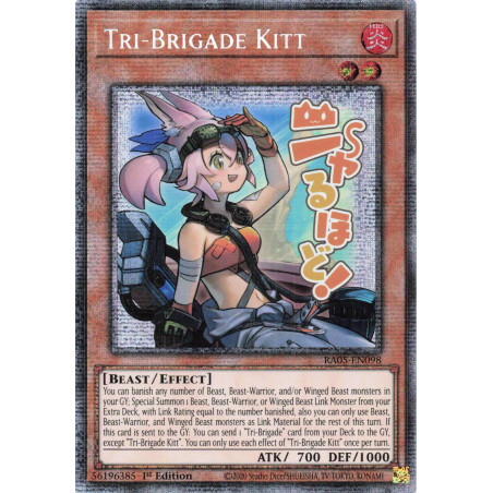 Yu-Gi-Oh TCG RA05-EN098 STAR Tri-Brigade Kitt (stamp artwork) Starlight Rare Rarity Collection 5