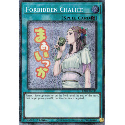 Yu-Gi-Oh TCG RA05-EN115 STAR Forbidden Chalice (stamp artwork) Starlight Rare Rarity Collection 5