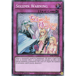Yu-Gi-Oh TCG RA05-EN126 STAR Solemn Warning (stamp artwork) Starlight Rare Rarity Collection 5