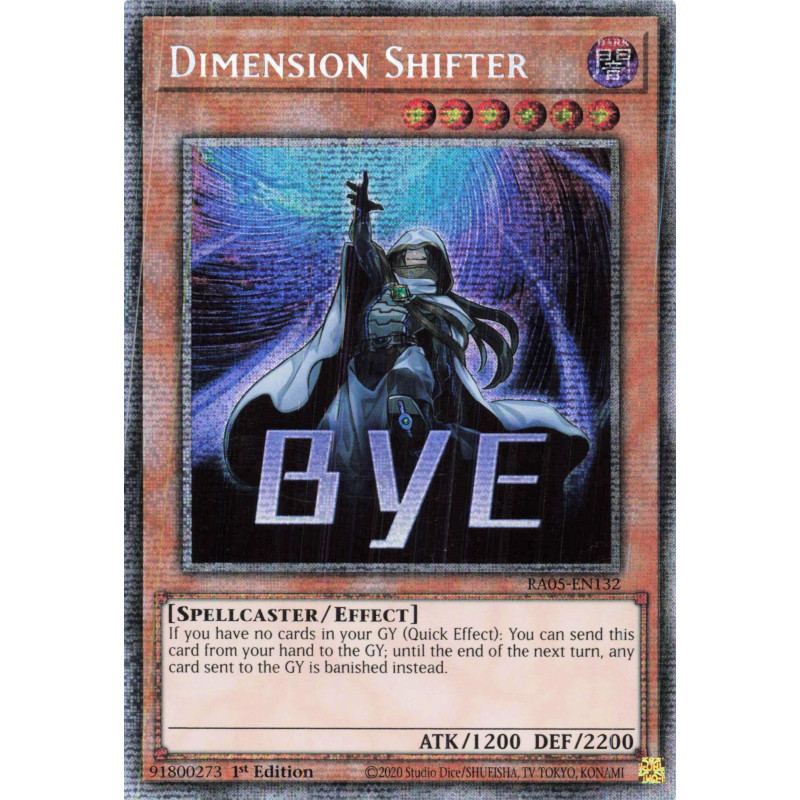 Yu-Gi-Oh TCG RA05-EN132 STAR Dimension Shifter (stamp artwork) Starlight Rare Rarity Collection 5