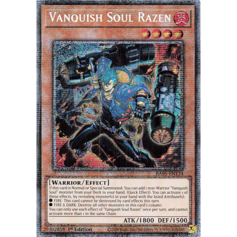 Yu-Gi-Oh TCG RA05-EN134 STAR Vanquish Soul Razen Starlight Rare Rarity Collection 5