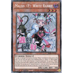 Yu-Gi-Oh TCG RA05-EN136 STAR Maliss <P> White Rabbit (stamp artwork) Starlight Rare Rarity Collection 5