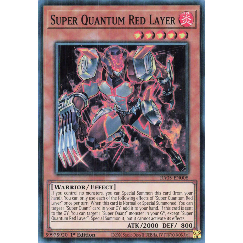 Yu-Gi-Oh TCG RA05-EN008 SR Super Quantum Red Layer Super Rare Rarity Collection 5