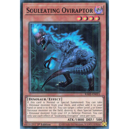 Yu-Gi-Oh TCG RA05-EN011 SR Souleating Oviraptor Super Rare Rarity Collection 5