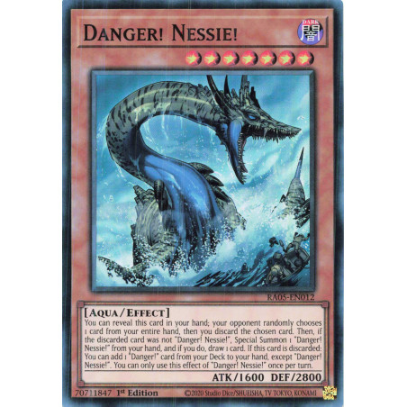 Yu-Gi-Oh TCG RA05-EN012 SR Danger! Nessie! Super Rare Rarity Collection 5
