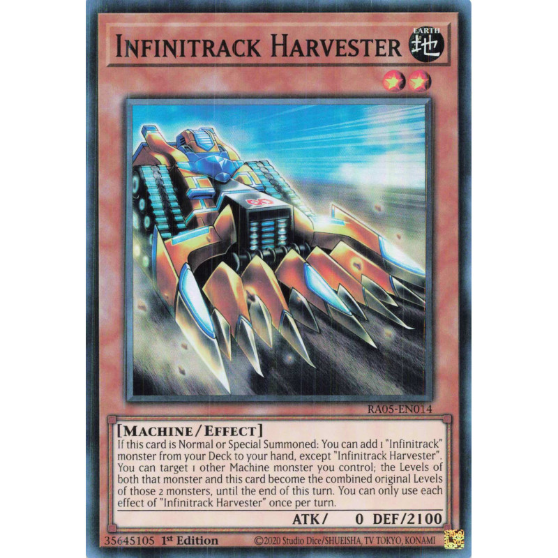 Yu-Gi-Oh TCG RA05-EN014 SR Infinitrack Harvester Super Rare Rarity Collection 5