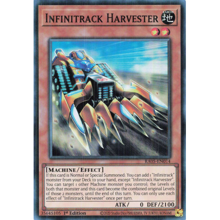 Yu-Gi-Oh TCG RA05-EN014 SR Infinitrack Harvester Super Rare Rarity Collection 5