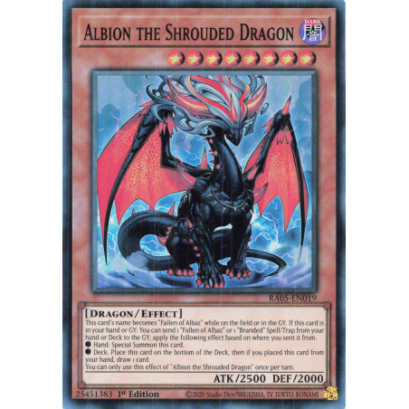 Yu-Gi-Oh TCG RA05-EN019 SR Albion the Shrouded Dragon Super Rare Rarity Collection 5