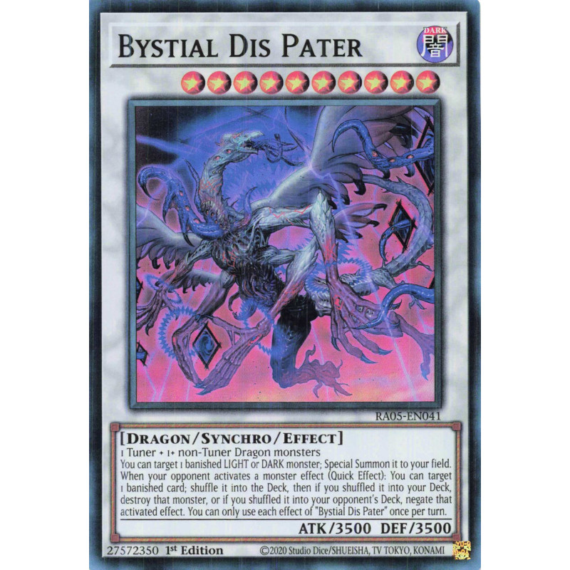 Yu-Gi-Oh TCG RA05-EN041 SR Bystial Dis Pater Super Rare Rarity Collection 5