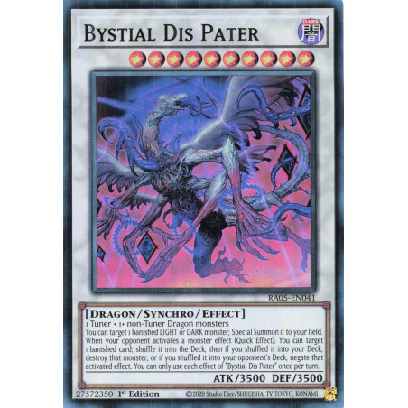 Yu-Gi-Oh TCG RA05-EN041 SR Bystial Dis Pater Super Rare Rarity Collection 5