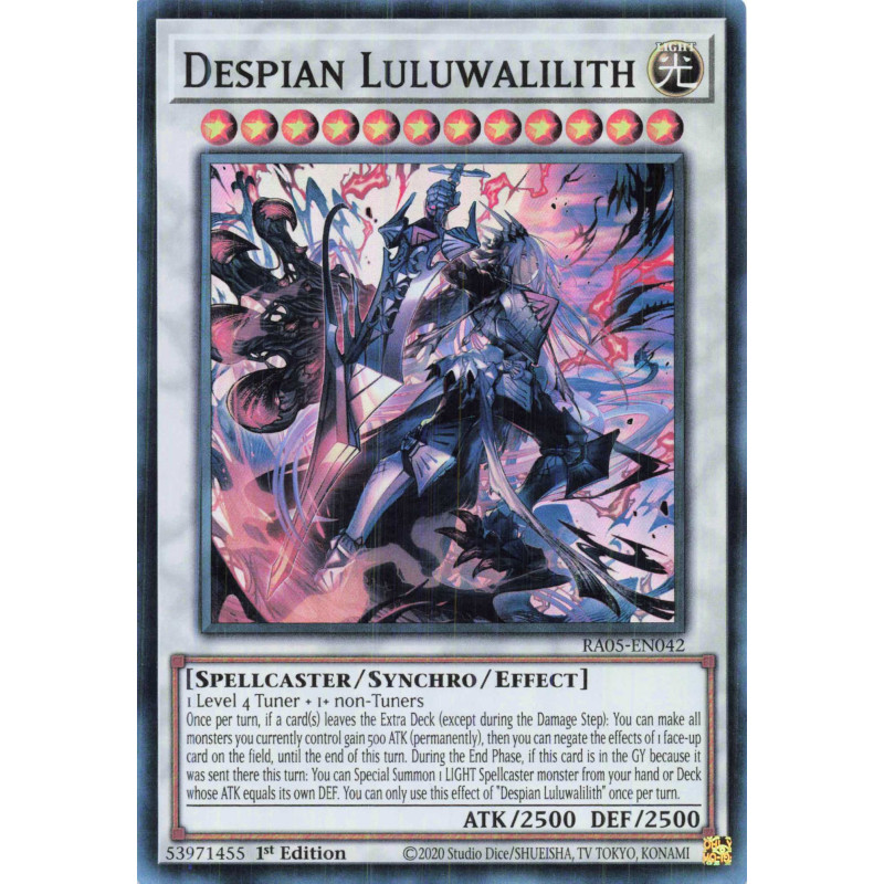 Yu-Gi-Oh TCG RA05-EN042 SR Despian Luluwalilith Super Rare Rarity Collection 5