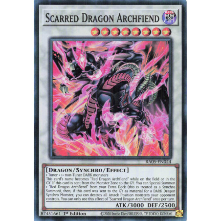 Yu-Gi-Oh TCG RA05-EN044 SR Scarred Dragon Archfiend Super Rare Rarity Collection 5