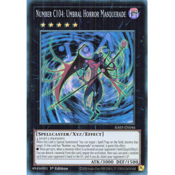 Yu-Gi-Oh TCG RA05-EN046 SR Number C104: Umbral Horror Masquerade Super Rare Rarity Collection 5
