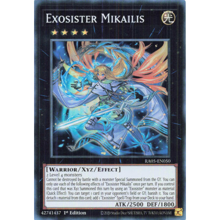Yu-Gi-Oh TCG RA05-EN050 SR Exosister Mikailis Super Rare Rarity Collection 5
