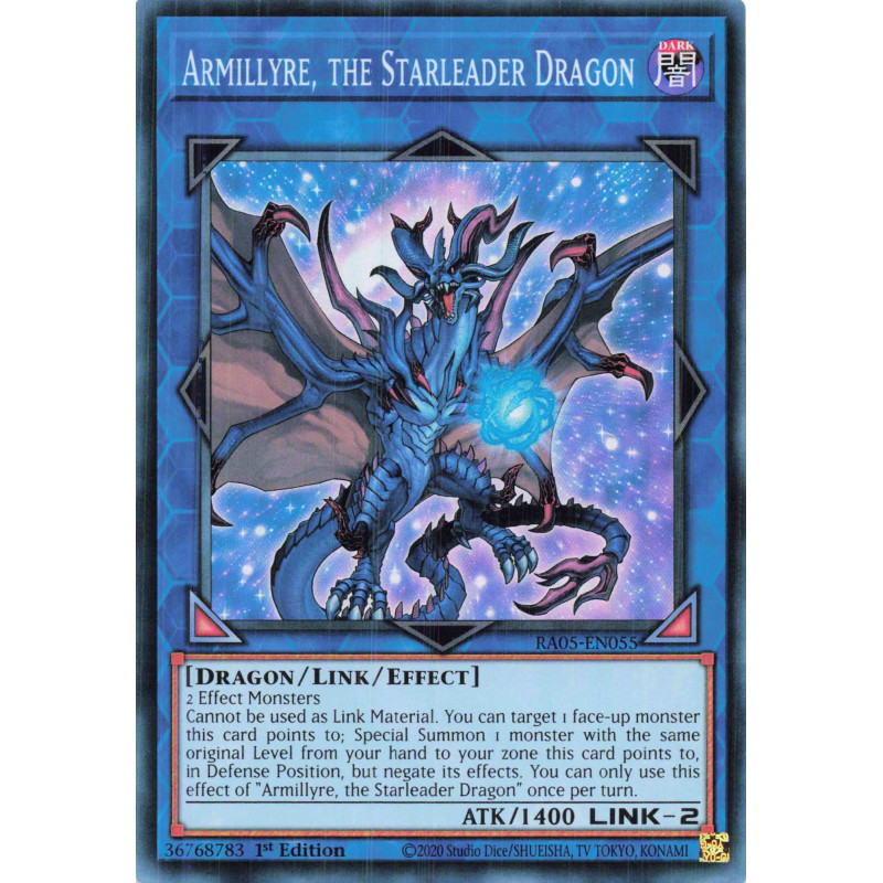 Yu-Gi-Oh TCG RA05-EN055 SR Armillyre, the Starleader Dragon Super Rare Rarity Collection 5