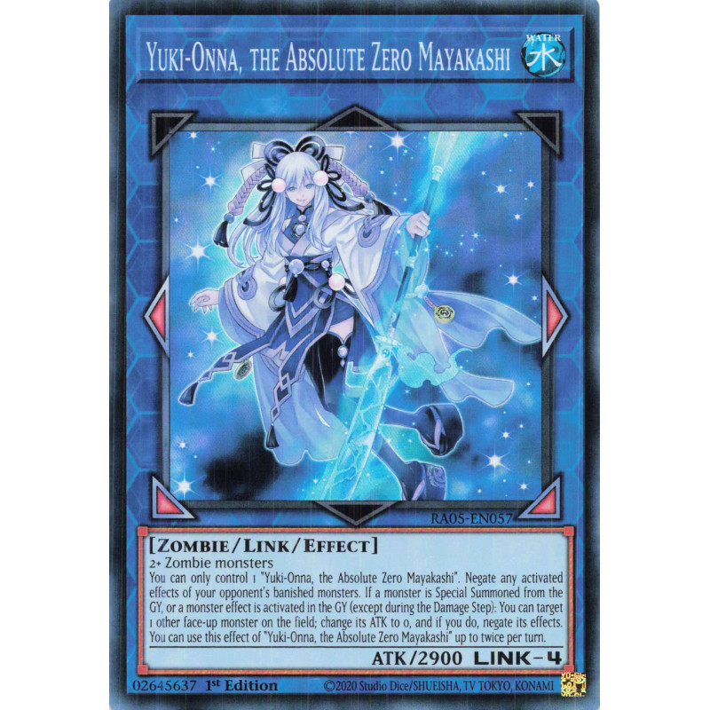 Yu-Gi-Oh TCG RA05-EN057 SR Yuki-Onna, the Absolute Zero Mayakashi Super Rare Rarity Collection 5