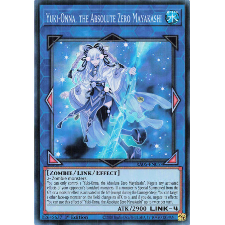 Yu-Gi-Oh TCG RA05-EN057 SR Yuki-Onna, the Absolute Zero Mayakashi Super Rare Rarity Collection 5
