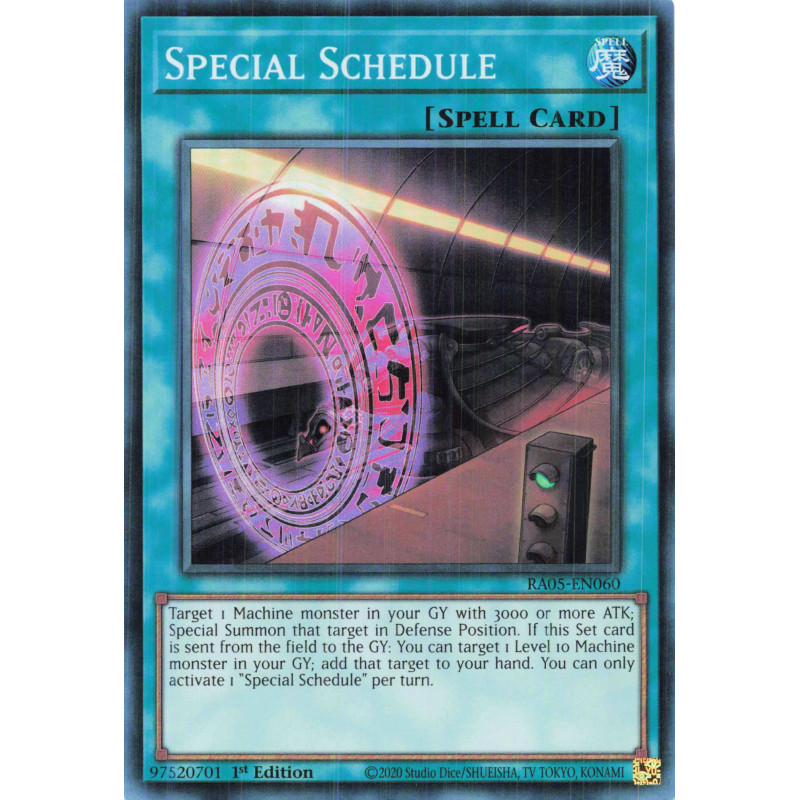 Yu-Gi-Oh TCG RA05-EN060 SR Special Schedule Super Rare Rarity Collection 5