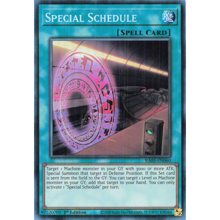 Yu-Gi-Oh TCG RA05-EN060 SR Special Schedule Super Rare Rarity Collection 5