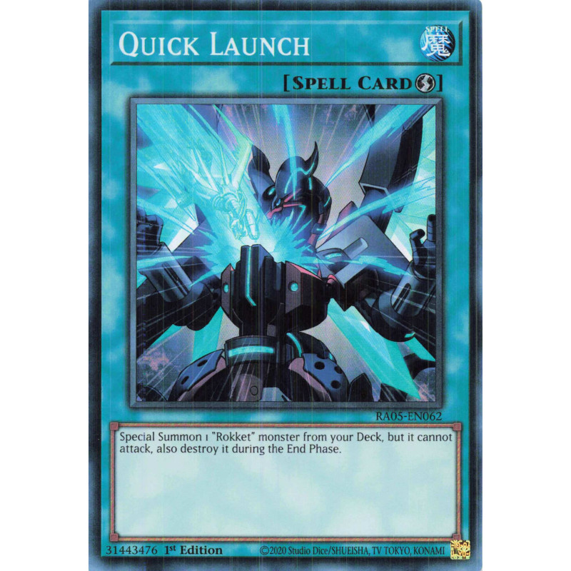 Yu-Gi-Oh TCG RA05-EN062 SR Quick Launch Super Rare Rarity Collection 5