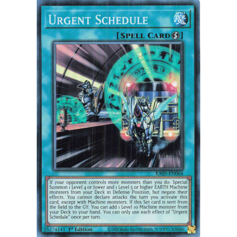 Yu-Gi-Oh TCG RA05-EN064 SR Urgent Schedule Super Rare Rarity Collection 5