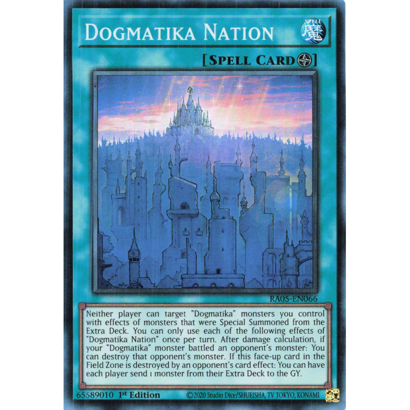 Yu-Gi-Oh TCG RA05-EN066 SR Dogmatika Nation Super Rare Rarity Collection 5