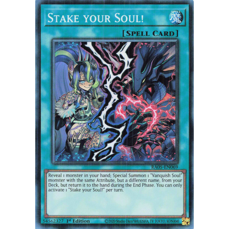 Yu-Gi-Oh TCG RA05-EN069 SR Stake your Soul! Super Rare Rarity Collection 5