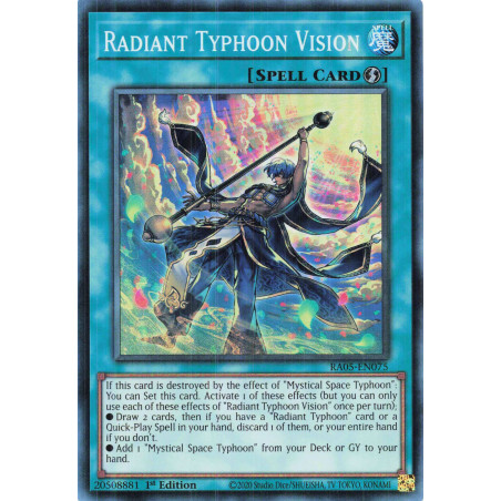 Yu-Gi-Oh TCG RA05-EN075 SR Radiant Typhoon Vision Super Rare Rarity Collection 5