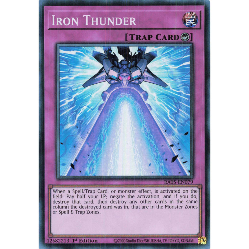 Yu-Gi-Oh TCG RA05-EN079 SR Iron Thunder Super Rare Rarity Collection 5