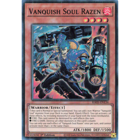 Yu-Gi-Oh TCG RA05-EN134 SR Vanquish Soul Razen Super Rare Rarity Collection 5
