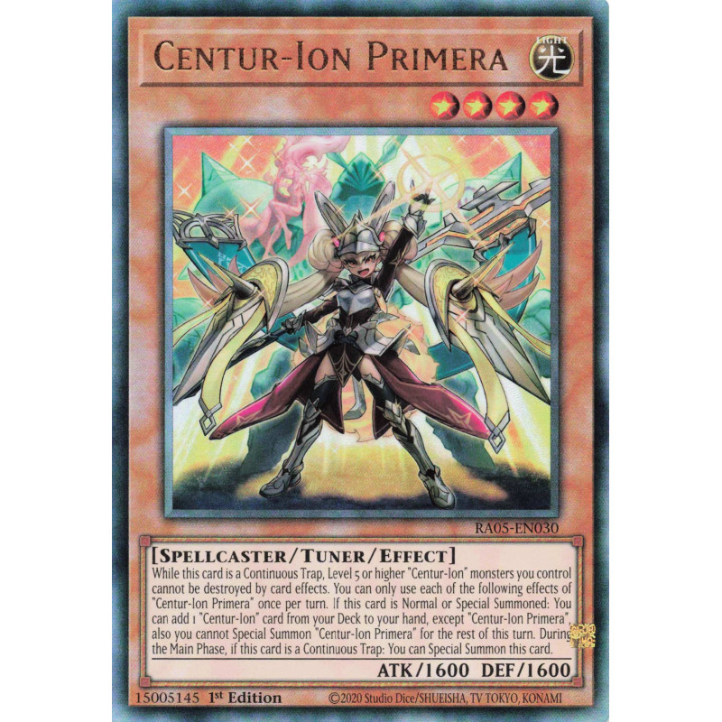 Yu-Gi-Oh TCG RA05-EN030 UL Centur-Ion Primera Ultimate Rare Rarity Collection 5
